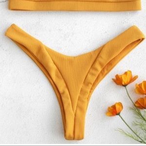 NWT Zaful Mustard Yellow Bikini Bottom